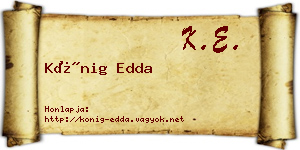 Kőnig Edda névjegykártya